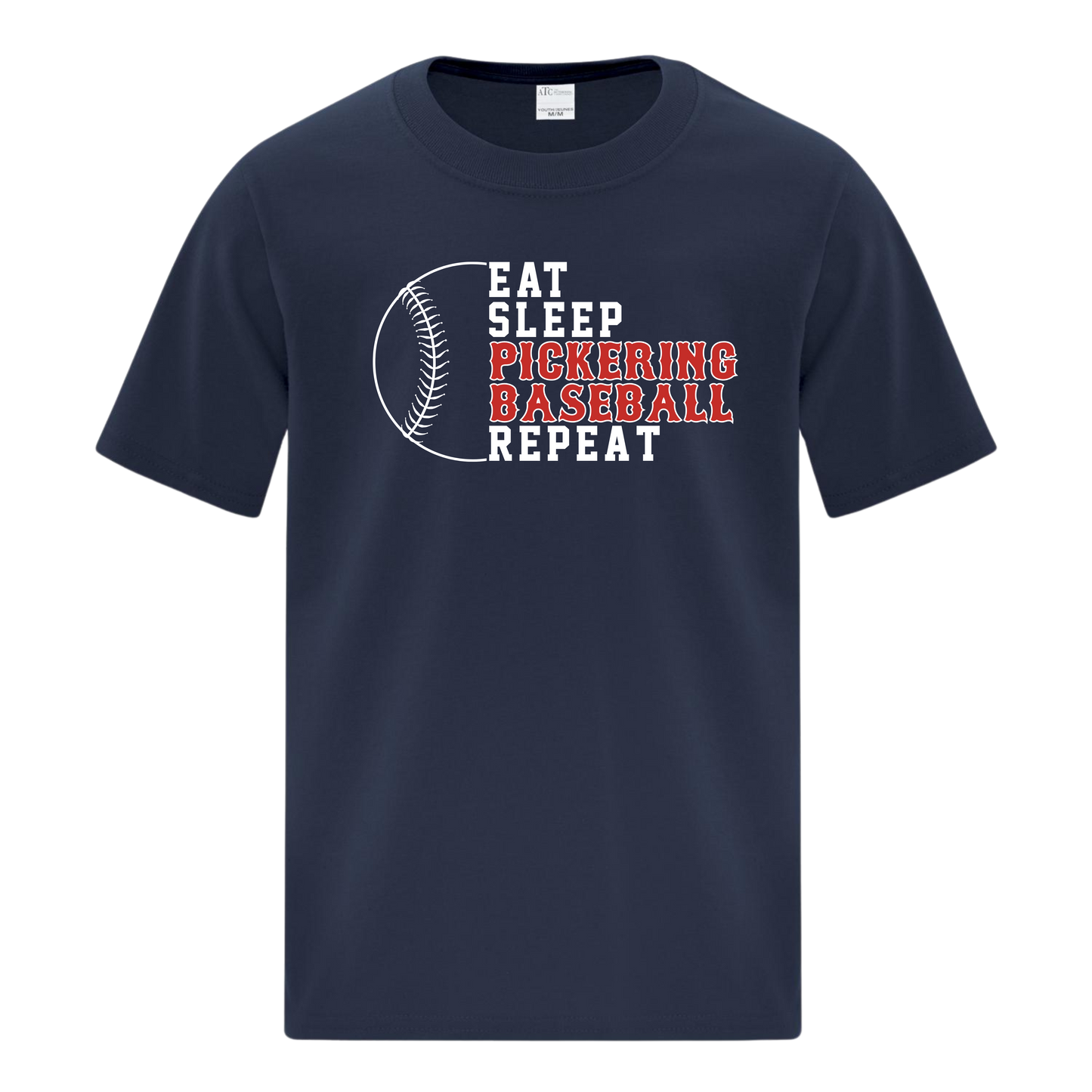 EAT. SLEEP. PICKERING BASEBALL. TEE