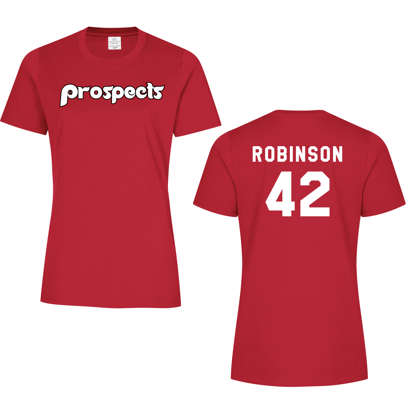 Prospects Ladies Cotton/Poly Tee W/ Name + Number Option