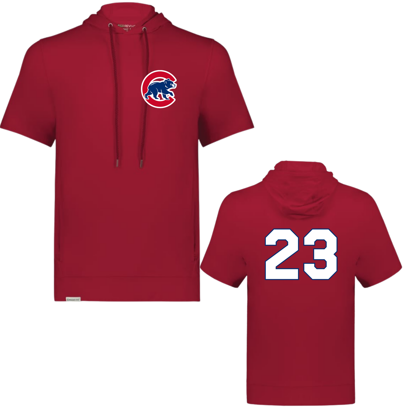 Short Sleeve Hoodie with Number Option