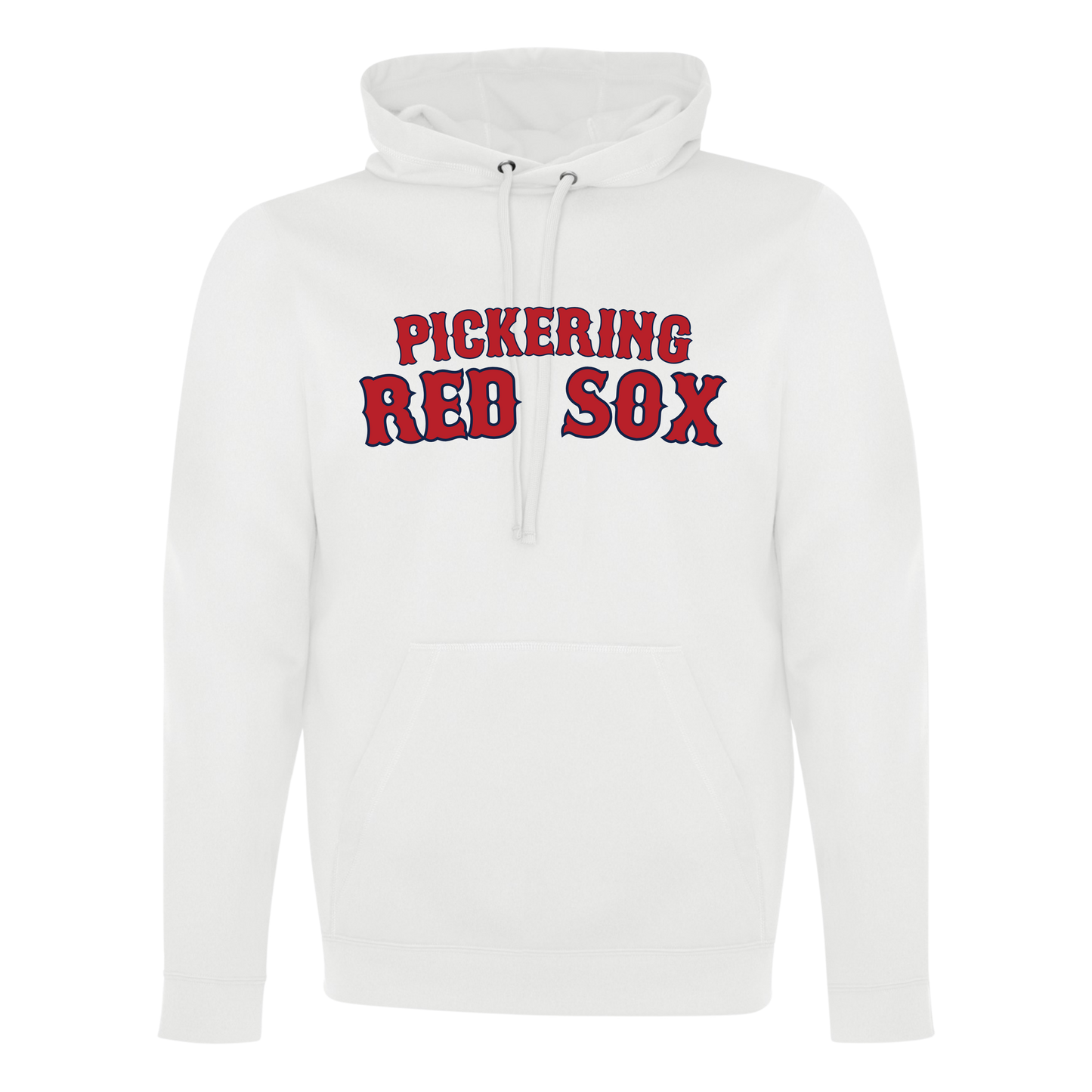 PICKERING RED SOX 100% POLYESTER HOODIE with NAME + NUMBER OPTION