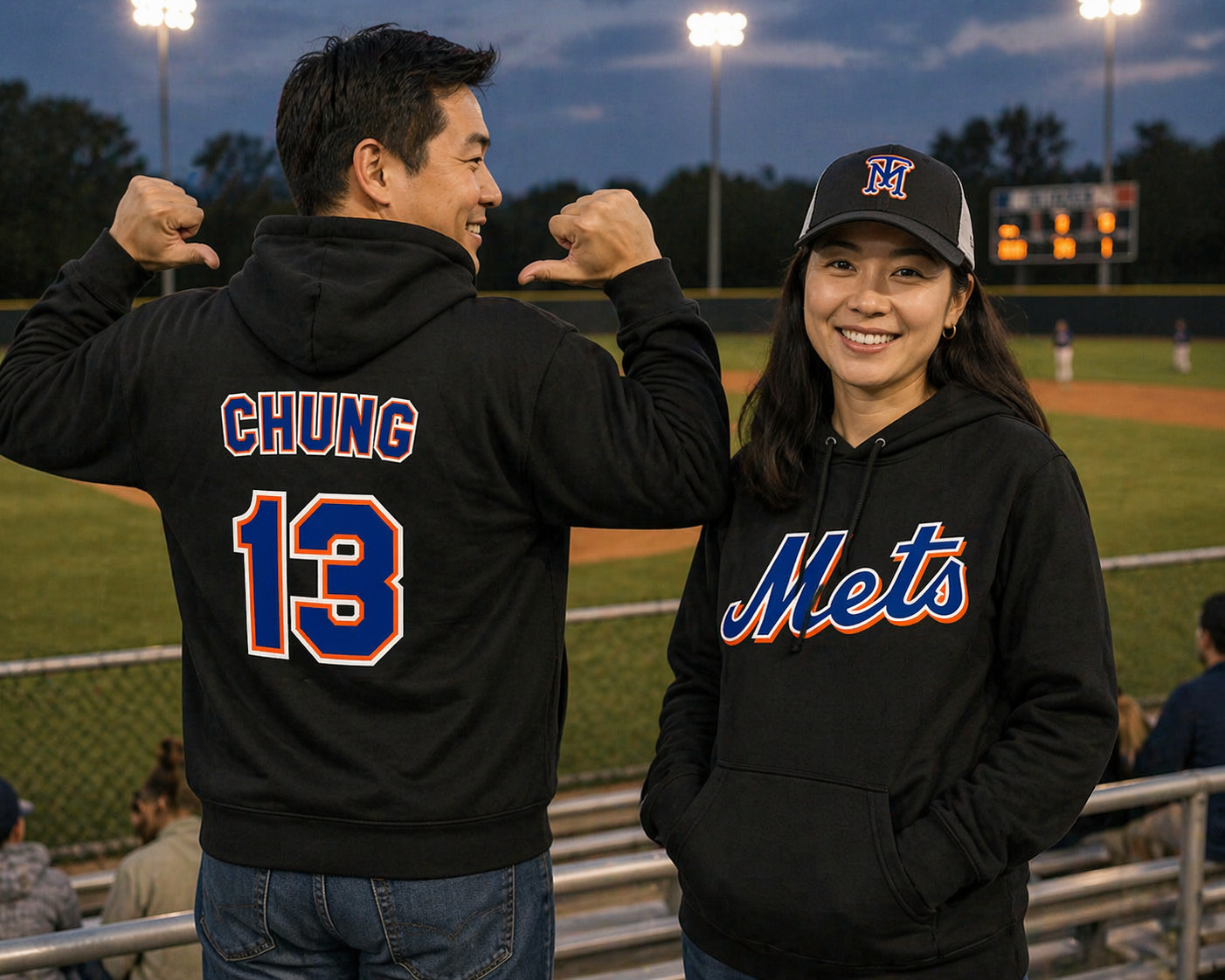 Personalized Name & Number 100% Polyester Hoodie