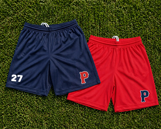 Pickering Red Sox Shorts with Pockets w/ Number Option