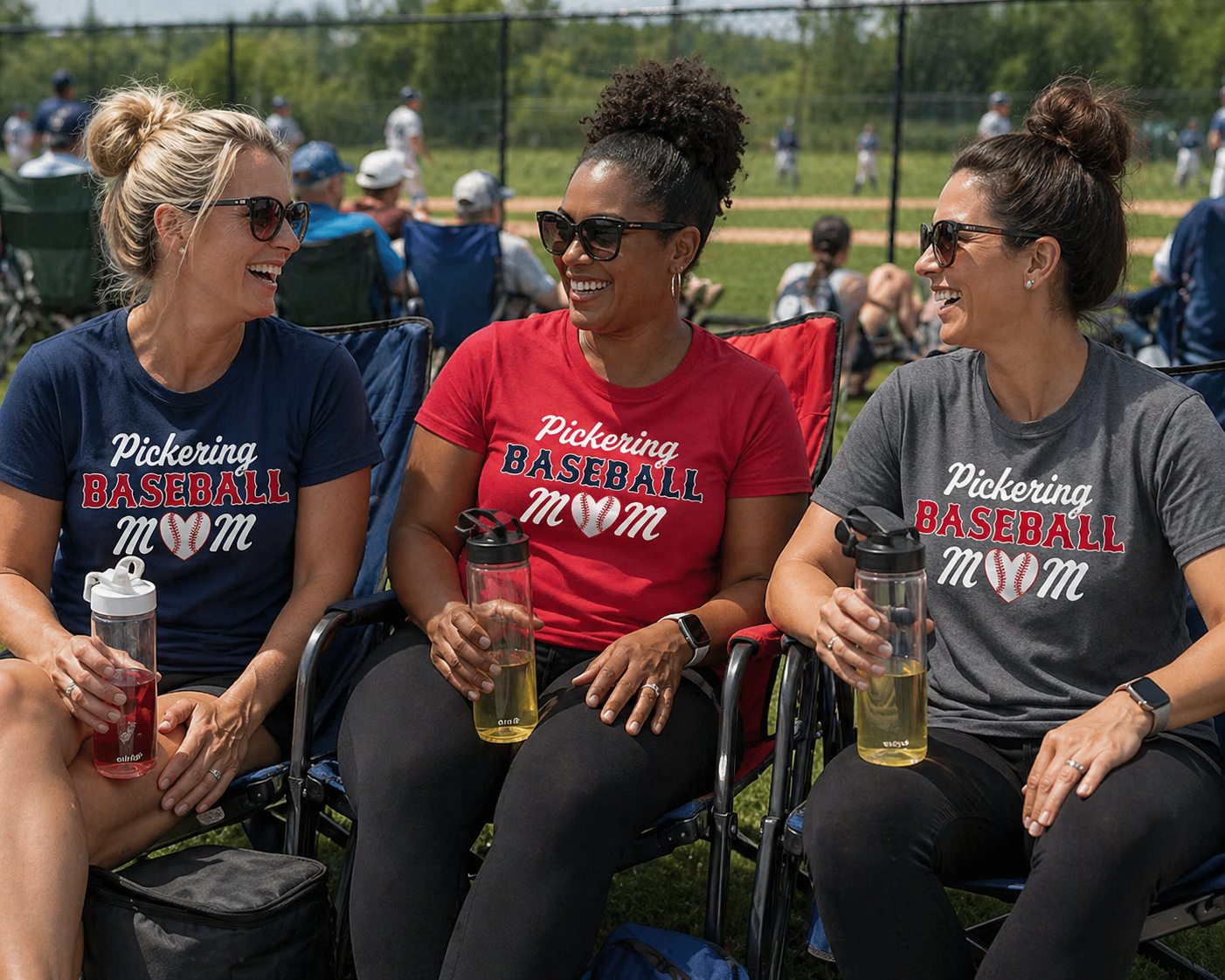 PICKERING BASEBALL MOM LADIES COTTON BLEND TEE WITH NAME + NUMBER OPTION