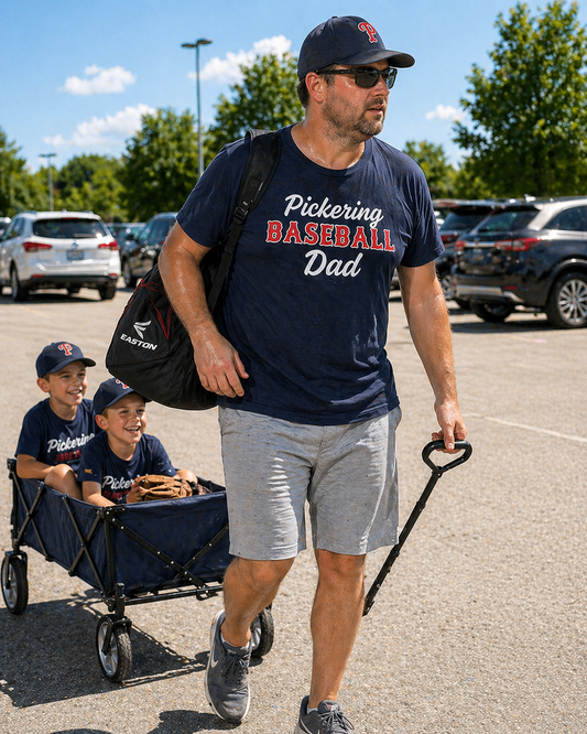 PICKERING BASEBALL DAD COTTON BLEND TEE WITH NAME + NUMBER OPTION