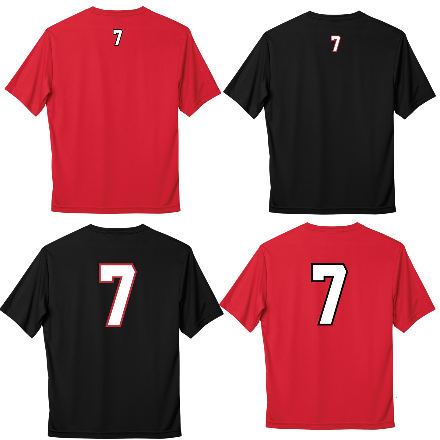 HITMEN DRI-FIT 4 PACK TEES w/ Number Option