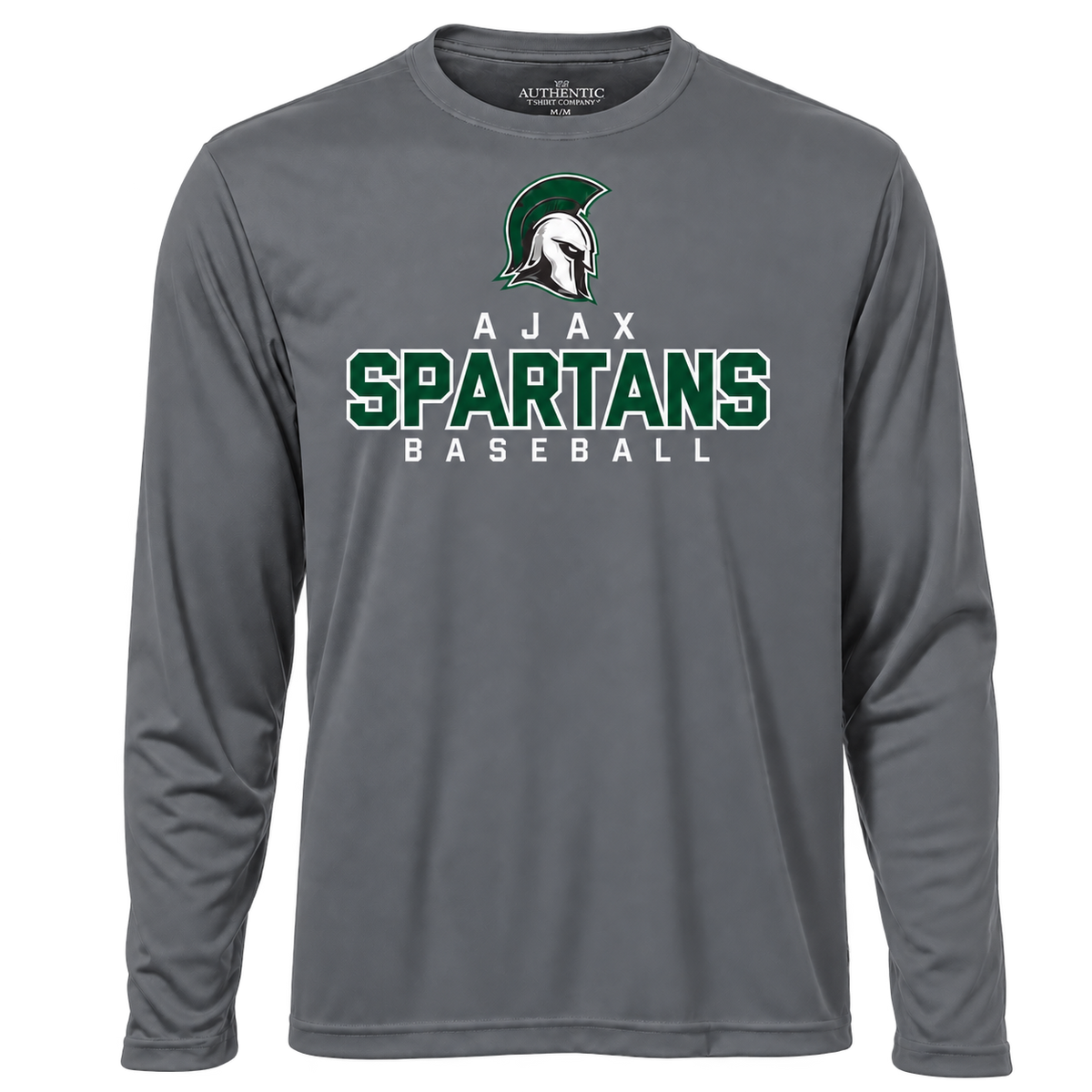 Ajax Spartans Baseball Long Sleeve Polyester "Dri-Fit" Tee